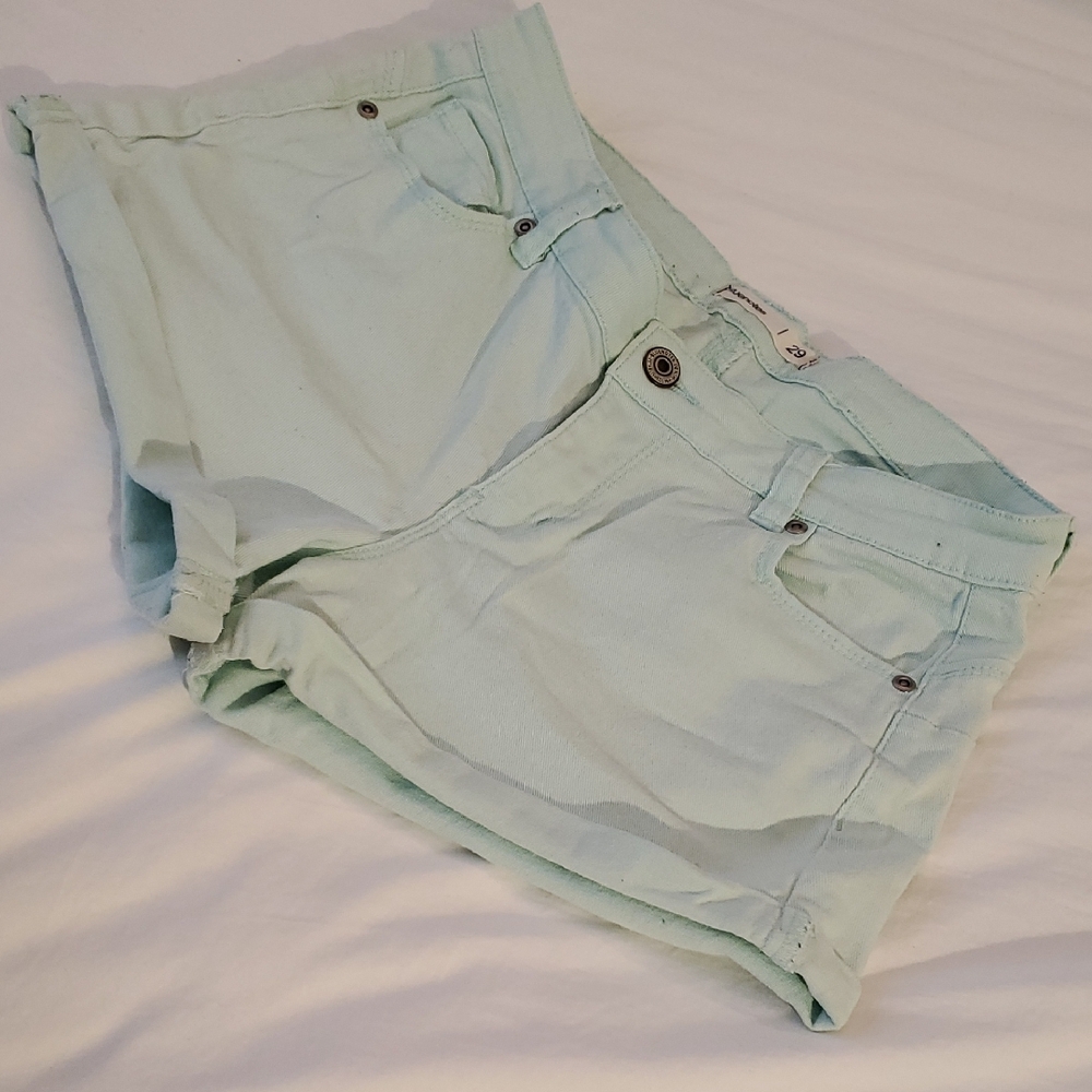 Light Green Women's Jean Shorts